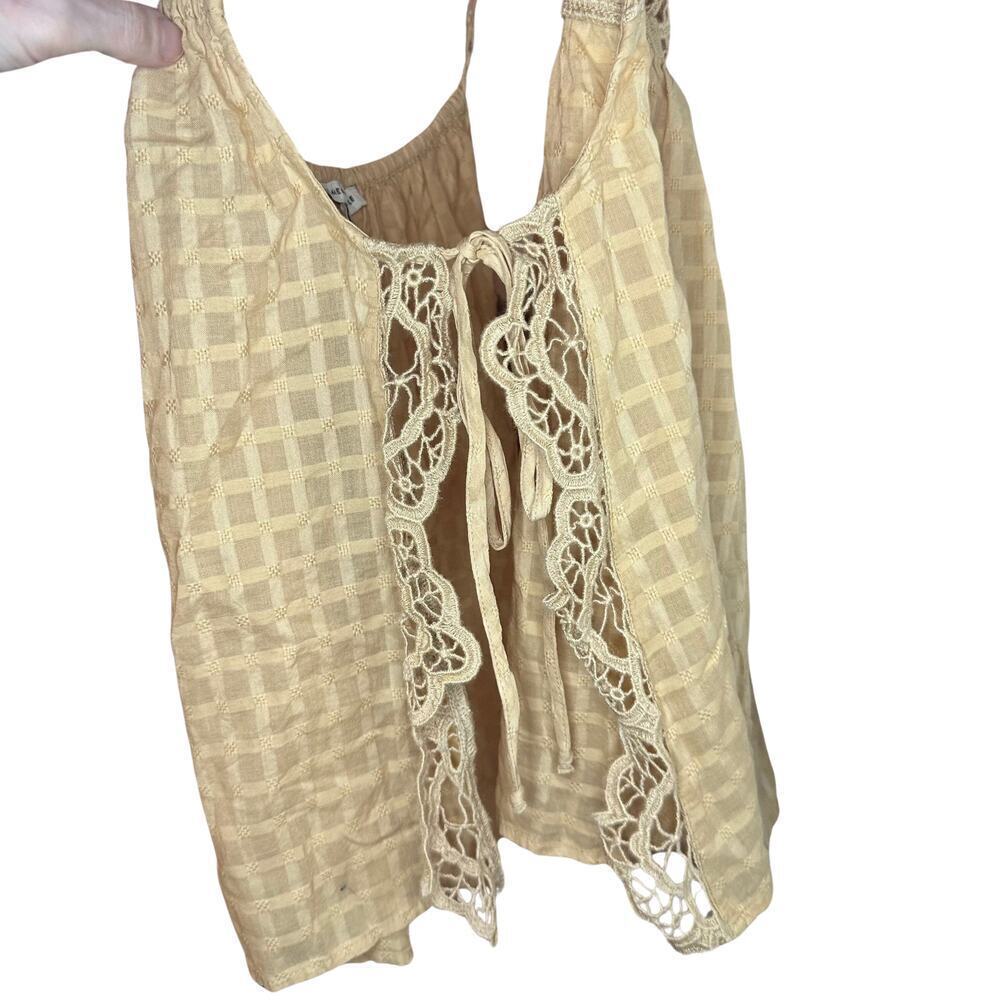 NWT American Eagle Flowy Side-Tie Spaghetti Strap Tank - Sunshine Vibes ☀️ - Picture 4 of 8